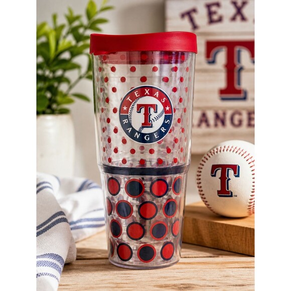 Other - Tervis Texas Rangers 24oz Tumbler Insulated Cup MLB Double Wall w Lid USA